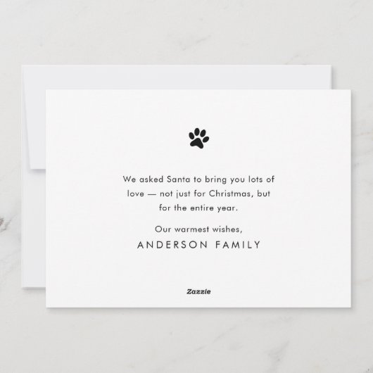 Vrory kerstfeest Funny Modern Pet Aangepaste foto Feestdagenkaart (Achterkant)