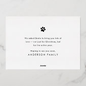 Vrory kerstfeest Funny Modern Pet Aangepaste foto Folie Feestdagenkaart (Achterkant)