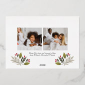 Vrory Kerstkool Gold Elegant Script Folie Feestdagenkaart (Achterkant)