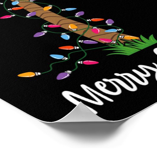 Vrory kerstlampjes palm Beach Pajama Poster (Hoek)