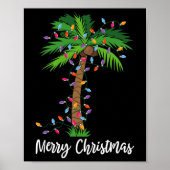 Vrory kerstlampjes palm Beach Pajama Poster (Voorkant)