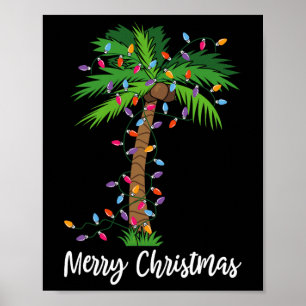 Vrory kerstlampjes palm Beach Pajama Poster