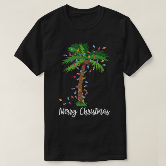 Vrory kerstlampjes palm Beach Pajama T-shirt (Design voorkant)