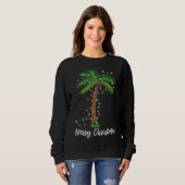 Vrory kerstlampjes palm Beach Pajama Trui (Voorkant volledig)