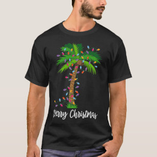 Vrory kerstlampjes palm Beach Xmas Pajama T-shirt