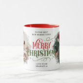 Vrory Kerstmis 2 Foto Best New Mam Ever Custom Mok (Midden)