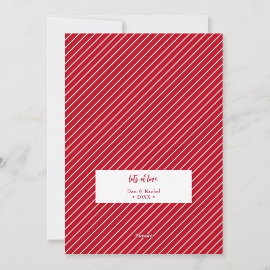 Vrory Kerstmis 4 Foto Collage Red Feestdagenkaart (Achterkant)