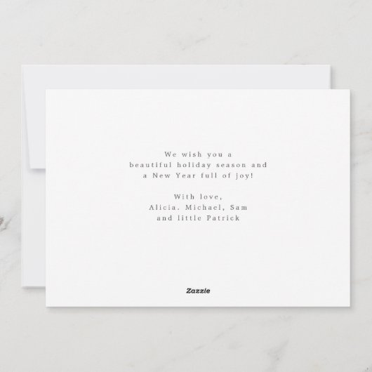 Vrory Kerstmis 5 fotocollage modern Feestdagenkaart (Achterkant)