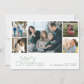 Vrory Kerstmis 5 fotocollage modern Feestdagenkaart (Voorkant)