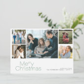 Vrory Kerstmis 5 fotocollage modern Feestdagenkaart (Staand voorkant)