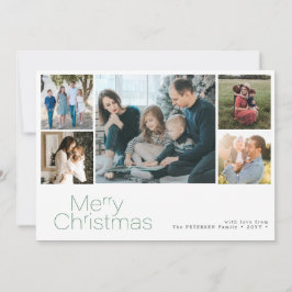 Vrory Kerstmis 5 fotocollage modern Feestdagenkaart