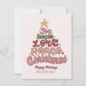 Vrory Kerstmis - de Familie van de Boom van de Ker Feestdagenkaart (Voorkant)