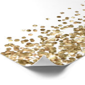 Vrory Kerstmis Gold Glitter Name White Poster (Hoek)