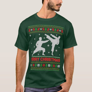 Vrory Kerstmis Karate Xmas Ugly Santa 1 T-shirt
