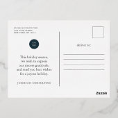 Vrory Kerstmis Modern Kerstmis Holly Berries Folie Feestdagen Briefkaart (Achterkant)