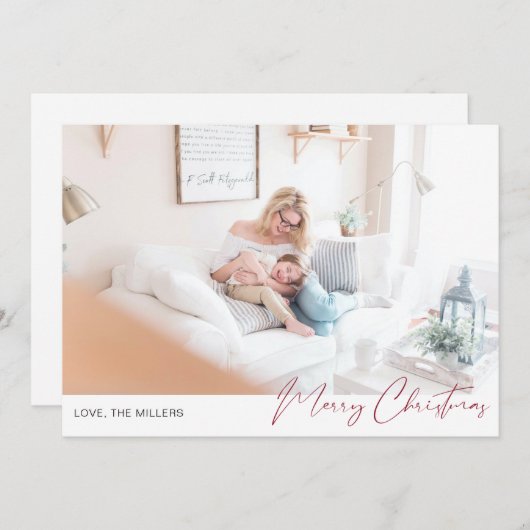 Vrory Kerstmis Modern Minimalistische Foto 2 (Voorkant / Achterkant)