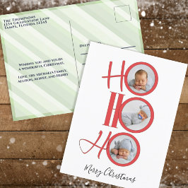 Vrory Kerstmis Modern Santa Cute Typografie Feestdagenkaart