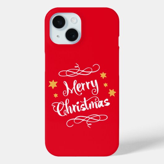 Vrory Kerstmis Modern Typografie Case-Mate iPhone Case (Achterkant)