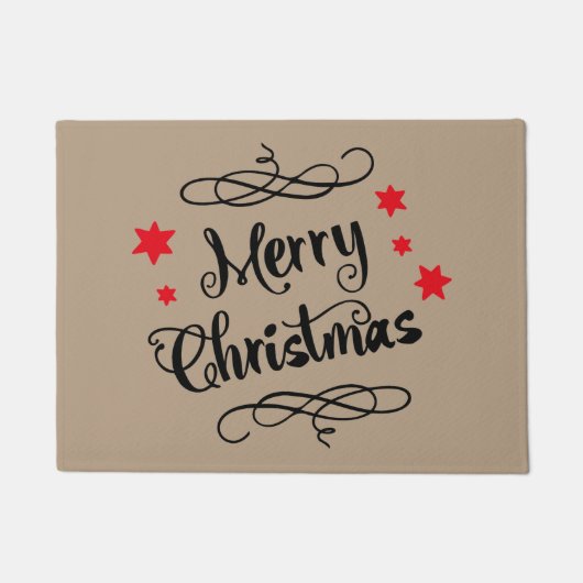 Vrory Kerstmis Modern Typografie Deurmat (Voorkant)