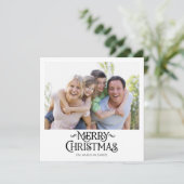 Vrory Kerstmis Modern Typografie Feestdagenkaart (Staand voorkant)