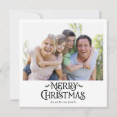 Vrory Kerstmis Modern Typografie Feestdagenkaart (Voorkant)