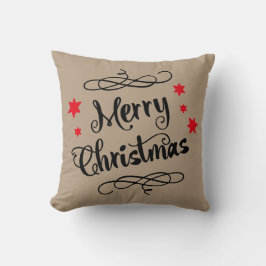 Vrory Kerstmis Modern Typografie Kussen