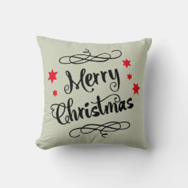 Vrory Kerstmis Modern Typografie Kussen