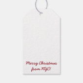 Vrory Kerstmis NYC Rockefeller Center Ice Rink Cadeaulabel (Achterkant)