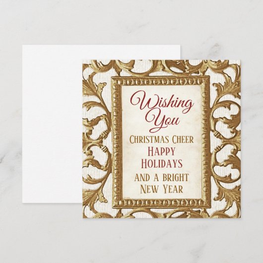 Vrory Kerstmis Prettige feestdagen Nieuwjaar Gold (Voorkant / Achterkant)