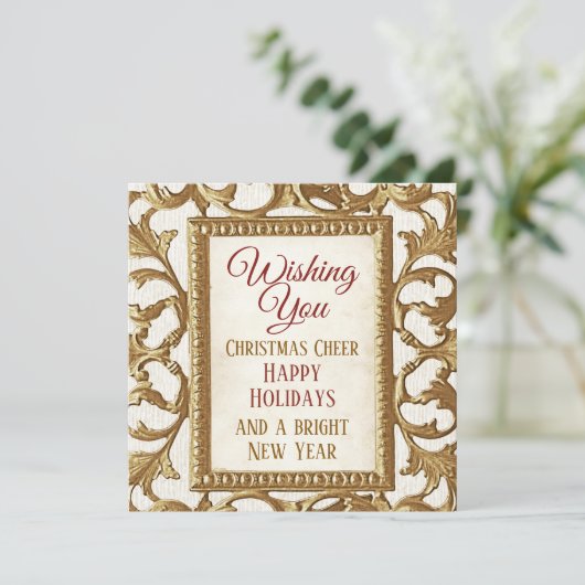 Vrory Kerstmis Prettige feestdagen Nieuwjaar Gold (Staand voorkant)