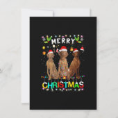 Vrory Kerstmis Shirt Santa Hat Lights Kaart (Voorkant)