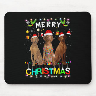 Vrory Kerstmis Shirt Santa Hat Lights Muismat