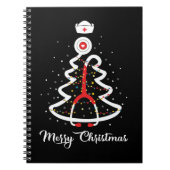 Vrory Kerstmis Stethoscoop Zuurkerstboom X Notitieboek (Voorkant)