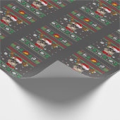 Vrory Kerstmis Ugly Dog Schnauzer Santa Hat Cadeaupapier (Hoek)