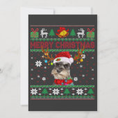 Vrory Kerstmis Ugly Dog Schnauzer Santa Hat Kaart (Voorkant)