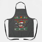 Vrory Kerstmis Ugly Dog Schnauzer Santa Hat Schort (Voorkant)