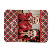 Vrory KerstRed Tartan Pset Foto's Magneet (Horizontaal)