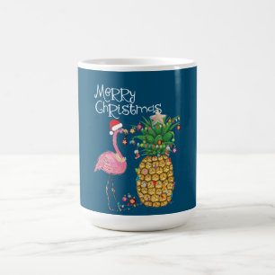 Vrory Kerstroze flamingo kerst Koffiemok
