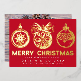 Vrory Kerstry Happy Nieuwjaar Business Logo Foto Folie Feestdagenkaart