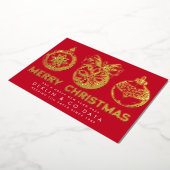 Vrory Kerstry Happy Nieuwjaar Business Logo Foto Folie Feestdagenkaart (Gedraaid)