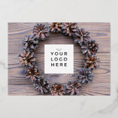 Vrory Kerstry Happy Nieuwjaar Business Logo Foto Folie Feestdagenkaart (Achterkant)