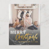 Vrory Kerstster Faux Gold-kerstmis Briefkaart (Voorkant)