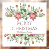 Vrory kerstWaterverf Winter Flowers Name Raamsticker (Vel 2)