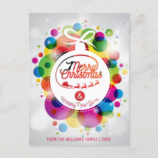 Vrory kerstwens Modern Familie Foto Feestdagenkaart