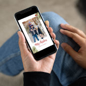 Vrory Kerstwinter Red Holly Berries 1 Foto Feestdagenkaart