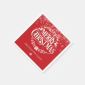 Vrory Kerstwinter Snowflakes Familienaam Servet (Hoek)