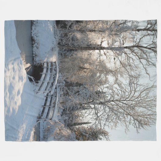 Vrory Kerstwinter Wonderland Fleece Blanket (Voorkant (Horizontaal))