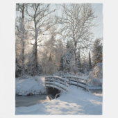 Vrory Kerstwinter Wonderland Fleece Blanket Deken (Voorkant)