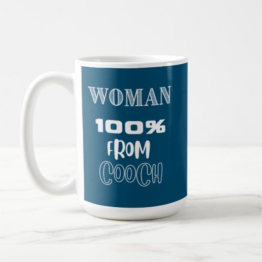 Vrouw 100% van koffie-Mok Koffiemok (Links)