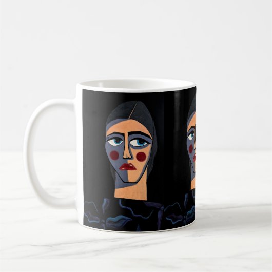 "Vrouw (102)" Koffiemok (Links)
